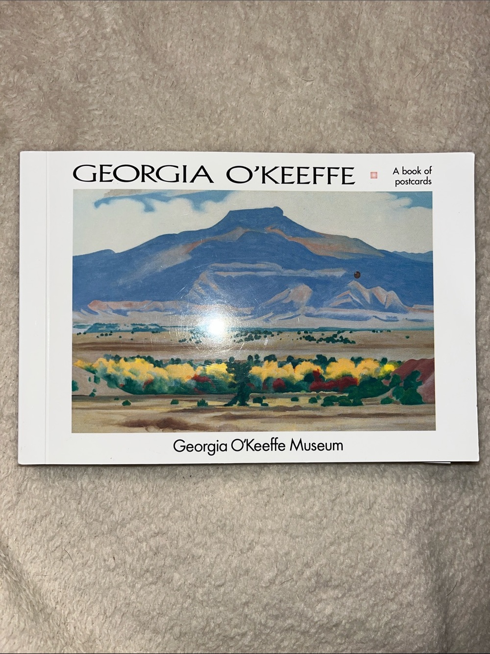 Georgia O'Keeffe Blue Landscape Art Postcard Book